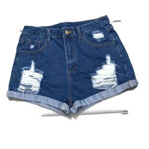 Shein high waisted denim shorts